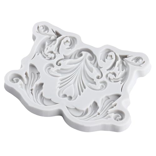 Lingzhi Baroque Fondant Molds Curlicues Scroll Lace Silicone Molds - color: Style N