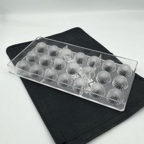 Polycarbonate 21 Cups Chocolate Bomb Mold Spiral Bullet Chocolate Bon Bon Mould Injection PC Solid Plastic Jelly Candy DIY Molds