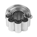 5Pcs Stainless Steel Cookie Cutters Set with Handle, 5 Sizes Baking Mould for Biscuits Scones, Easy Clean Dishwasher Safe(Flower) - size: Flower