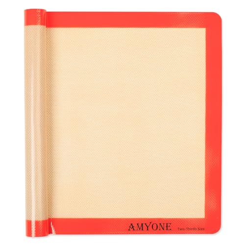 AMYONE Silicone Baking Mat for 2/3 Size Sheet Pan, Platinum, 15x21" Big - size: 19.7"L x 13.6"W