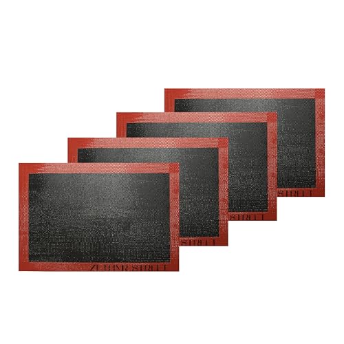 Perforated Silicone Baking Mats - Eclair Mat, Half Sheet 11x16in, Pack of 4 - size: Half Sheet - 11"x16" (Pack of 4)