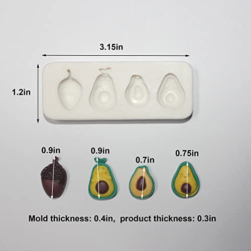 Lovely Small Items Silicone Fondant Molds Set For Cake Topper, Gumpaste, Candy & Chocolate, Polymer Clay and More (Vegetables & Fruits) - color: Vegetables & Fruits