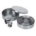 Round Cookie Cutters Set, 12PCS Biscuit Cutter Stainless Steel Biscuit Cutter Graduated Sizes Circle Pastry Molds for Baking Donut Fondant