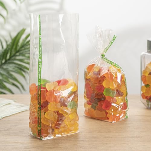 Restaurantware 3 x 2 x 8 In Clear Plastic Gusset Bread Bags, 100 Count - size: 3" x 2" x 8" - Wicker Dispensing