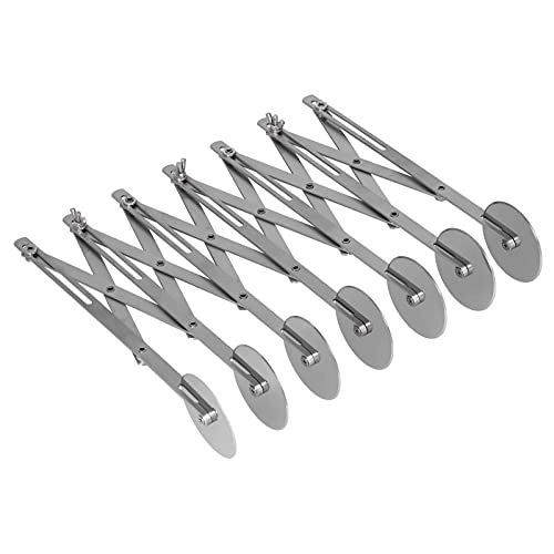 Yosoo Health Gear Pastry Cutter Wheels Dough Roller Divider, and Handle, Foldable Adjustable Pastry Knife Baking Roller