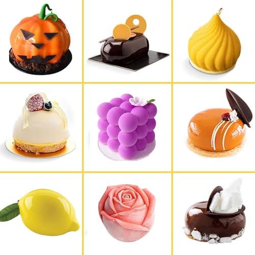 3D Ball Shape Sphere Silicone Molds,Baking Mold for Mousse Cake,Silicone Mold for Baking Cakes, French Dessert for Pastry Chocolate,Soap and Ice Cream