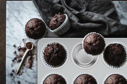 Leonyo Non-Toxic Stainless Steel Muffin Pan Metal Cupcake Pan 6 Cup - size: 6 Cup