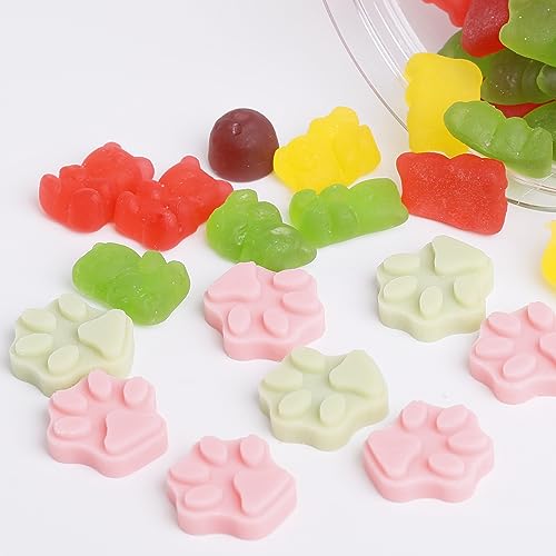 Mini Paw Print Silicone Molds, 69 Cavities - color: Paw
