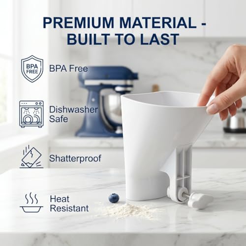 Wide Mouth Pouring Chute Prevent Splatter Flour Funnel for Kitchen