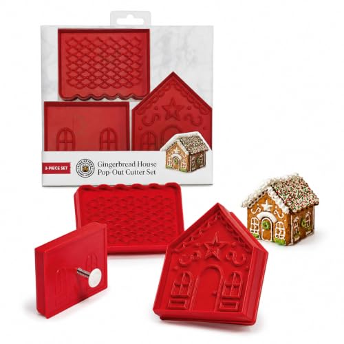 King Arthur Baking Company 3-D Gingerbread Embossing Cutters, 3 Piece Set, For Embossed Three Dimensional Gingerbread Houses For Holiday And Everyday Baking - style: 3-D Gingerbread Cutters