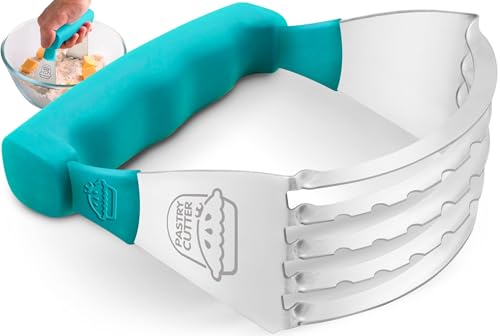 Stainless Steel Pastry Cutter & Dough Blender - Turquoise - color: Turquoise