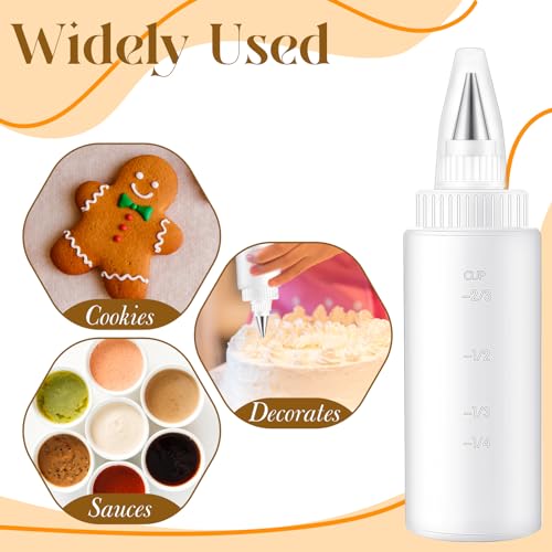 4 Pcs Squeeze Icing Bottles for Cookie Decorating,4 oz - size: 4 Ounces (Pack of 4)