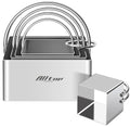 ALLTOP 5 Pieces Biscuit Cutter with Handle, Stainless Steel - style: Square Plain