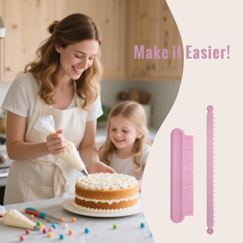 2 Pcs Flip Cake Arc Ruler, Cake Swag Maker, Decorating Graduated Scale