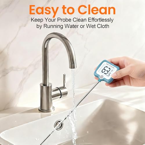 Candy Thermometer with Pot Clip with Backlit dispaly, - color: Blue