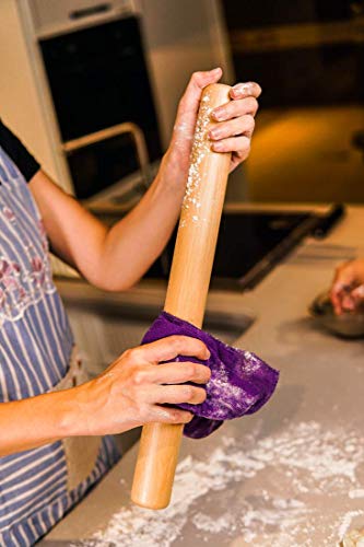 Rolling Pin for Baking Wood Rolling Pins 15.8-inch Dough Roller, Non-stick Pastry Dough Roller without Handles┃Perfect Gifts for Bakers