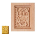 Wooden Cookie Mold, Carved Biscuit Molds, Easy to Demold, Cookie Press Stamp Mould for Halloween Christmas Thanksgiving Party DIY - color: Snow House Pattern