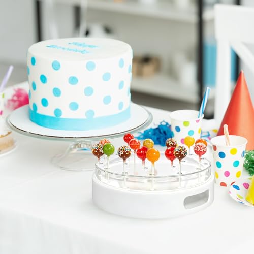 Cake Pop Stand, 22-Hole Clear Double-Layer Holder for Parties