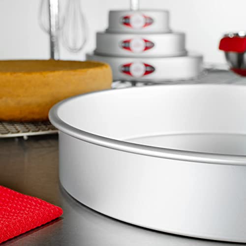 Fat Daddio's Round Cake Pan, 18 x 3 Inch, Silver - size: 18 x 3 Inch, style: 3" Depth