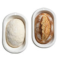 Wood Pulp Oval 1kg Banneton Bread Proofing Basket 2 Pack - style: Oval