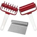 3 pcs Pizza Tool Set Including Pastry Pizza Roller, Pizza Dough Docker that Time-Saving and Dough Cutter (3 pcs) - style: 3 pcs