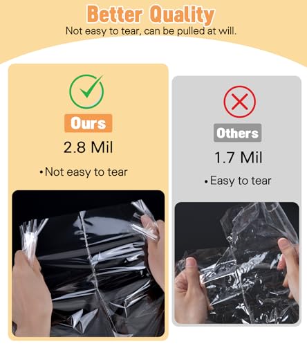 Yuiicaov 10PCS Large Cellophane Bags, 16x30 Inches Clear Cellophane Wrap for Gift Baskets, Basket Packaging Clear Gift Bags 2.8 Mil Thick - size: 16x30 Inch(Pack of 10)