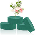 Large Floral Foam Round 6'' SUPKING Flower Foam 4Pcs Florist Foam Blocks Wet Dry Green Foam for Artificial and Fresh Flower Arrangement - size: 6 inch
