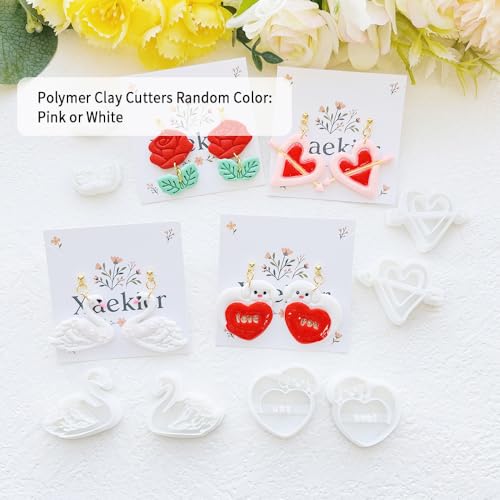 Valentine’s Day Polymer Clay Cutters Set – Romantic Polymer Clay Molds, Clay Cutters, Clay Earring Cutters, Clay Tools - color: 2Q color