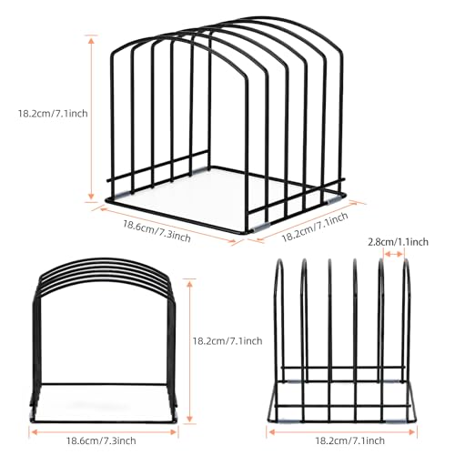 Cutting Board Organizer, 5 Standard (1.1") Slots, Matte Black - size: 1 Pack | 5 Standard (1.1") Slots