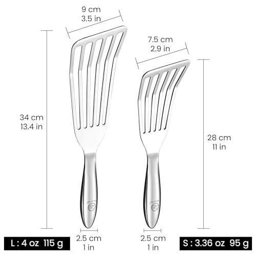 Gourmet Easy Fish Spatula Set, Ultra-Thin Edge for Easy Turning & Flipping - color: Original