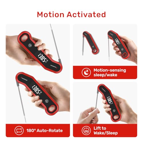 0.5 Sec Instant Read Meat Thermometer Digital, ±0.5℉ Accuracy