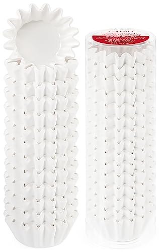 Caperci Heavy Duty White Mini Cupcake Liners Small Muffin Cups for Baking - color: White