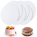 6Pcs Wave Cake Boards,White Cake Boards 10 inch Round,Oil-Proof Cake Base - color: White-wave-6pcs