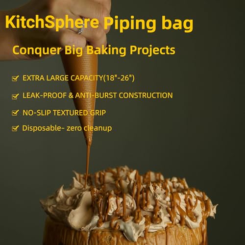 XXL 22 Inch Piping Bags 100pk, Anti-Burst Knot-to-Seal Pastry - size: XXL Large 22 Inch-100 Pack