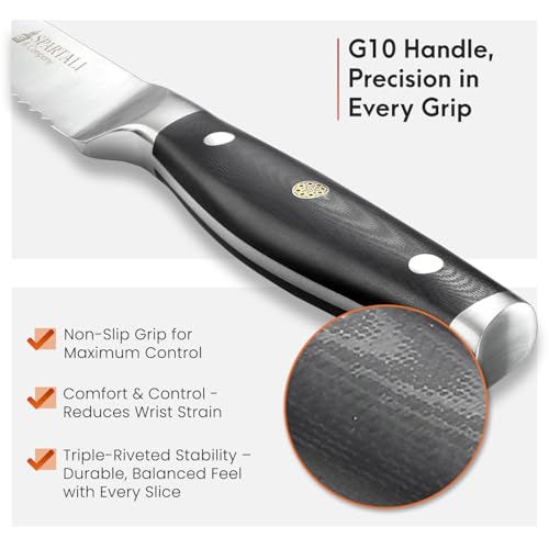 8-Inch Bread Knife – Serrated High Carbon German Stainless Steel Blade for Bread, Bagels & Pastries – Ergonomic Handle, Rust-Resistant, Ultra-Sharp Edge – Ideal for Home Bakers and Chefs.