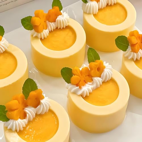 6-Cavity Silicone Shot Glass Baking Molds for Mousse and Pudding - color: White-R0179