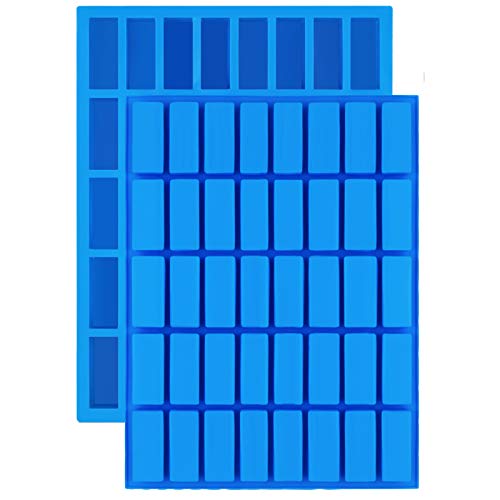 Mity rain 2 pack 40 Cavity Narrow Rectangle Silicone Caramel Candy Molds - color: 2PCS