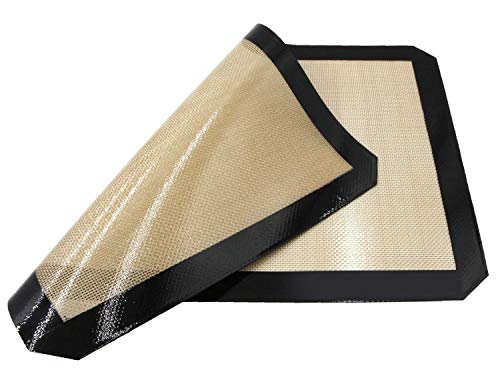 Premium Non Stick Silicone Baking Mats Quarter Sheet Toaster Oven Liner Small,Set Of 2 Mats (Size 8.5" - 11.5")