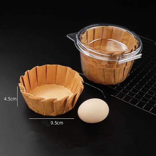 100PCS Basque Cheese Cake Paper, 4 Inch Round Parchment Paper, Non-Stick Basque Cake Liner Disposable for Cake Pan, Air Fryer, Microwave, Oven - color: Natural, size: 4inch