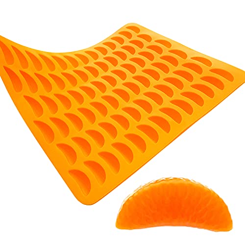 Mandarin Orange Slice Silicone Candy Mold - Half Sheet - size: Orange Slice