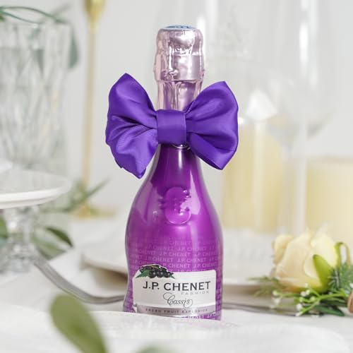 AIMUDI Purple Satin Ribbon Bows with Twist Ties for Treat Bags 3.5" Purple Bows for Crafts Small Bows for Gift Wrapping Premade Bows for Cake Pop Candy Apples Gift Bags Wedding Baby Shower -24 Counts - color: Purple