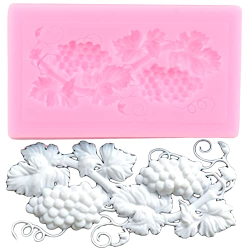 ZiXiang Grapes Fruit Silicone Molds Grape Leaves Fondant Mold Set Of 4 - color: Style F