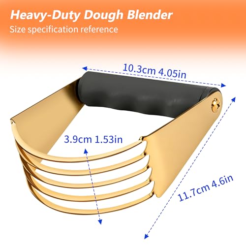 SmileCat Gold Pastry Cutter Dough Blender Stainless Steel