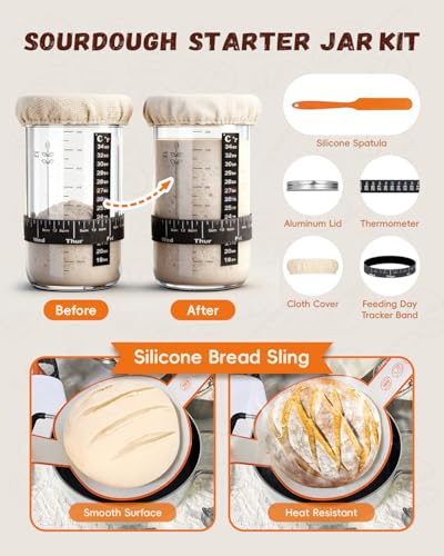 Complete Sourdough Starter Kit for Beginners & Bakers with Bag
