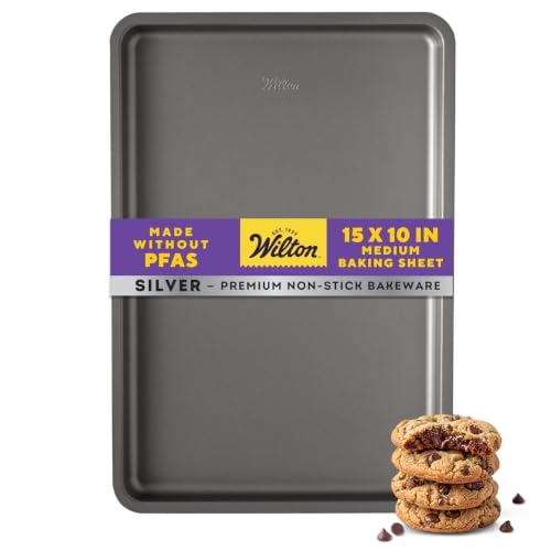 Wilton Silver Non-Stick Baking Sheet, Made Without PFAS, 15.25 x 10.25 in. - size: 15.25 x 10.25 IN