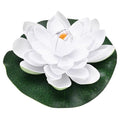 M METERXITY 1-Set Artificial Floating Foam Lotus Flower 7 inch, White - color: White, size: 6.7 Inch