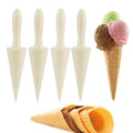 4Pcs Cone Roller Pizzelle Roller, Krumkake Cone Ice Cream Cone Mold Roller Pizzelle Roller Cone Pastry Ice Cream Cone Mold Mini Waffle Cones Pastry Decorating Baking Tool
