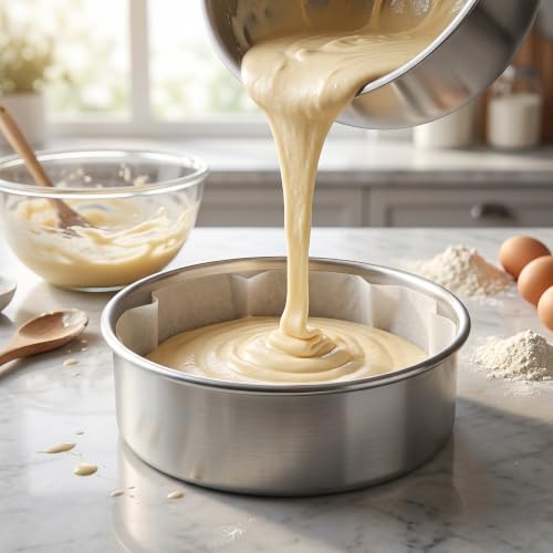 Homikit 9 Inch Round Cake Pan Set of 3, Stainless Steel Smash Cake Pan - size: 9 inch