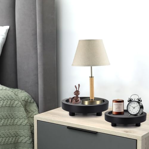 HOMIEE 4PCS Wooden Risers for Display, 5/6/7/8 Inch Wood Pedestal Stand