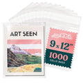 9” X 12” Self Sealing Cellophane Bags (1000 Pack) - Resealable Adhesive - size: 9” X 12”